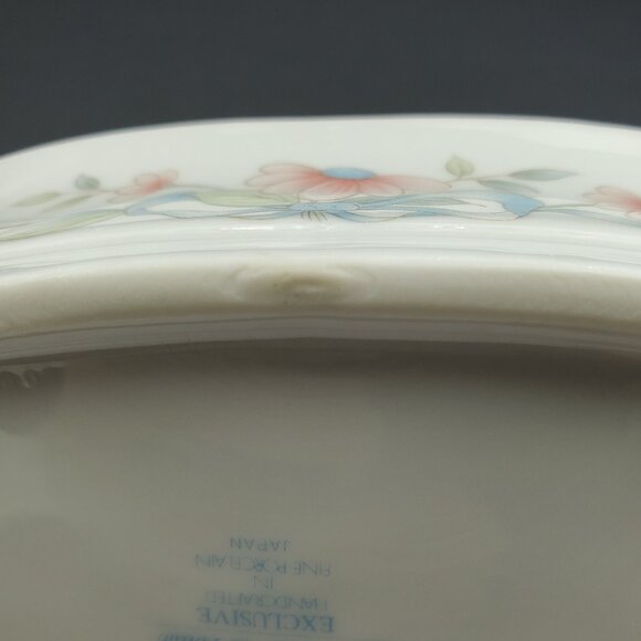 Princess House Heritage Floral Ribbon Toothbrush Holder Soap Dish Bathroom Set - Picture 9 of 9